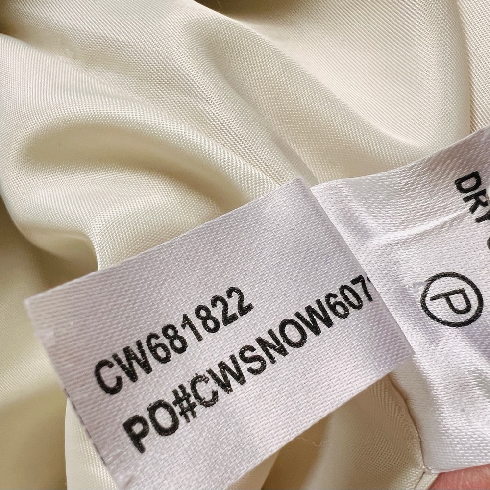CALVIN KLEIN Wool Blend Trench Coat Buckle Waits and neck Cream Sz 2 - Picture 15 of 16